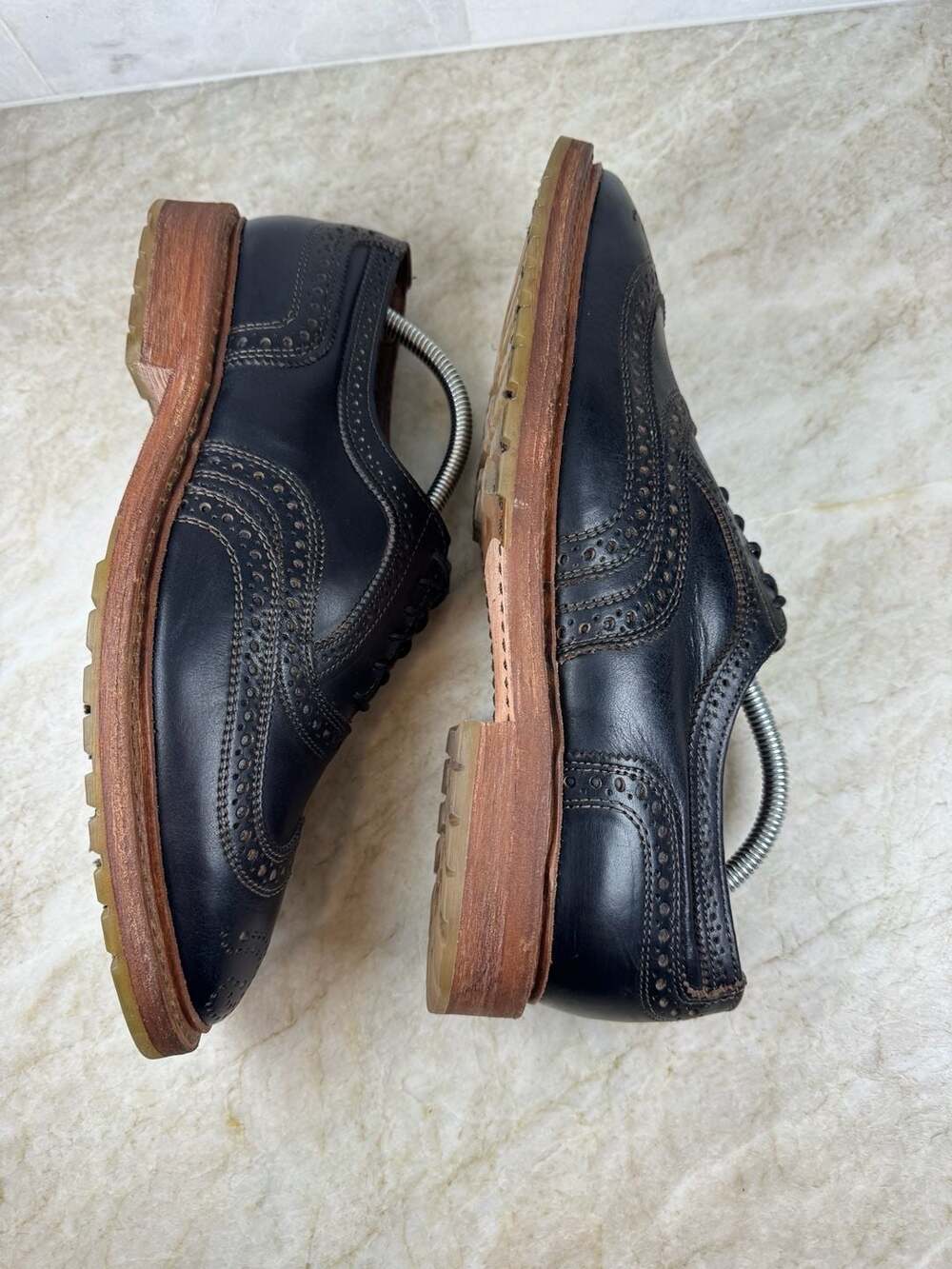 Allen Edmonds McTavish Wingtip Oxford Black Leather Men’s Shoes Size 8.5 - Picture 3 of 16